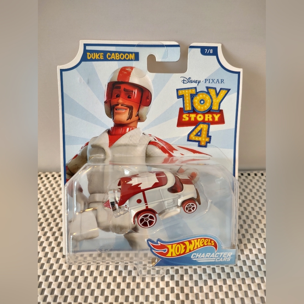 Disney Pixar Duke Caboom Toy Story 4 Hot Wheels Character Cars NWT